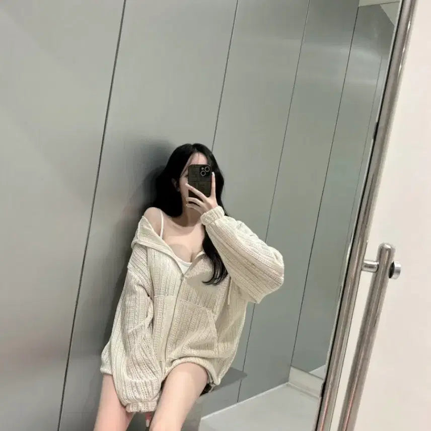 [BUNJANG] YUZ Ivory Knit Outerwear Jacket / 유즈 수입의류 아우터
