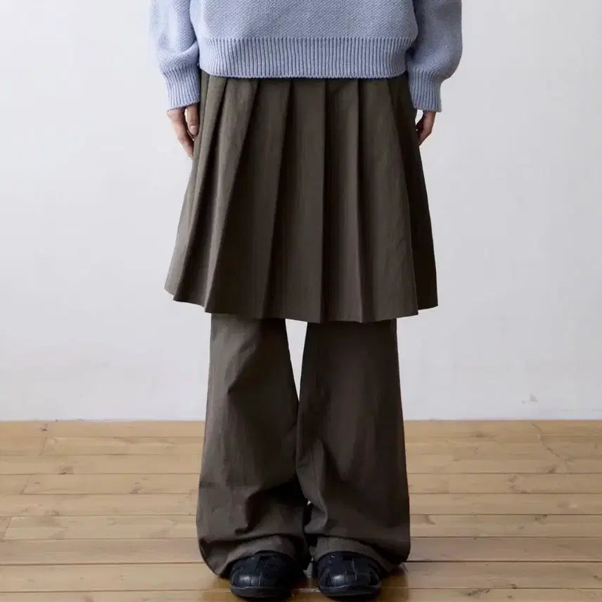 [BUNJANG] TCM Layered Skirt Pants / 더콜디스트모먼트 TCM skirt layered pants