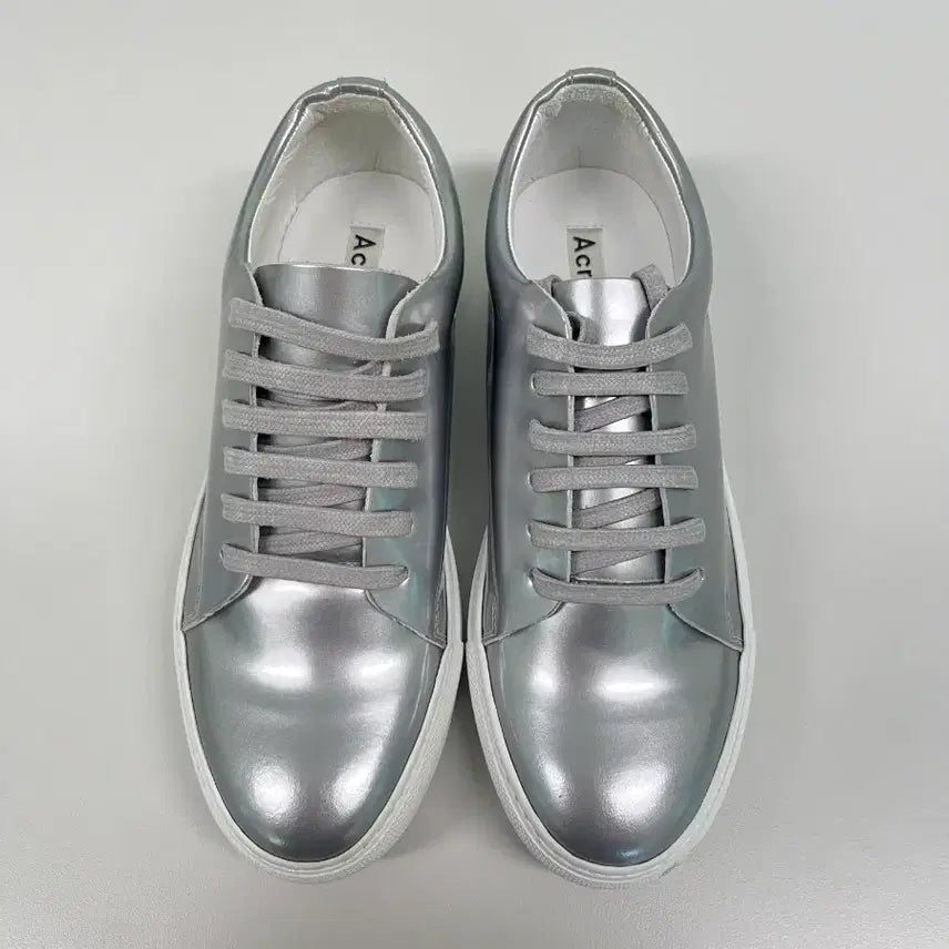 [BUNJANG] Acne Studios Metallic Silver Sneakers / [정품] 아크네스튜디오 메탈릭 실버 스니커즈 36(230~235)