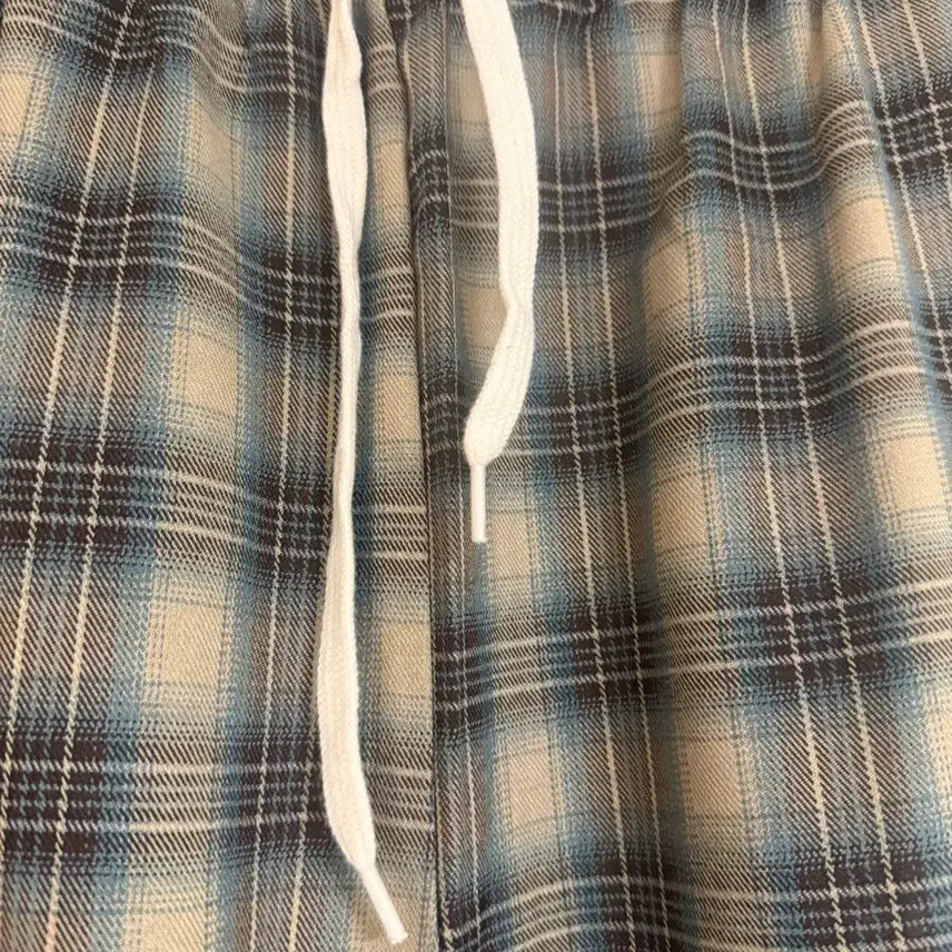 [BUNJANG] Unisex 2-Way Check Thin Cotton Pants / 새상품 2way체크 얇은 면바지 한여름 가능 남여공용