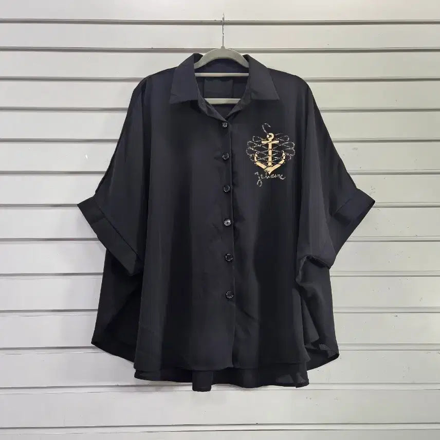 [SOLD OUT] 블랙 오버핏 박시 블라우스/보물찾기천사