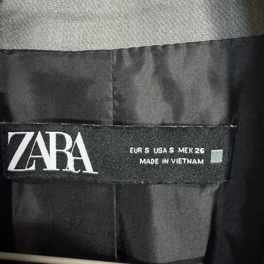 [BUNJANG] ZARA Double Breasted Blazer Gray / 자라 더블 브레스티드 블레이저 그레이