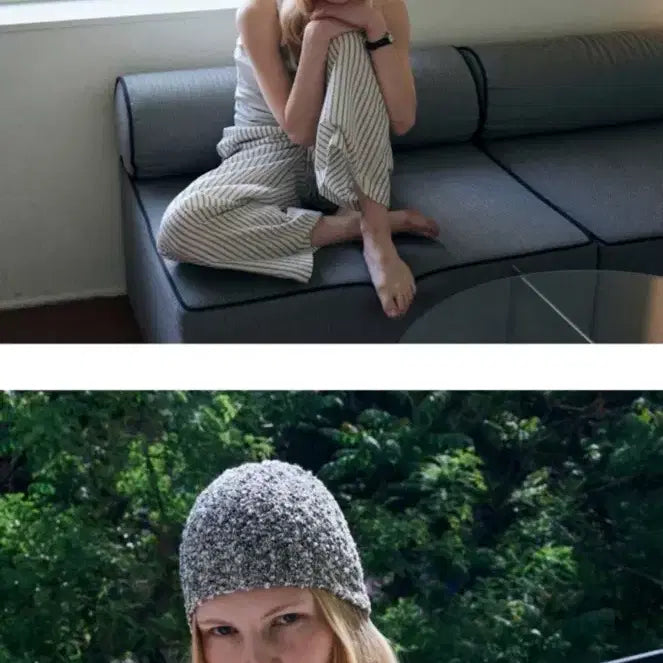 [BUNJANG] Roeeil Retro Crochet Knit Beanie / 로에일 레트로 코로세 니트 비니 새상품