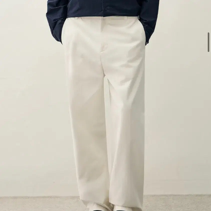 [SOLD OUT] (새상품)(L) [패션플래닛X드로우핏] 세미 와이드 치노 팬츠 IVORY