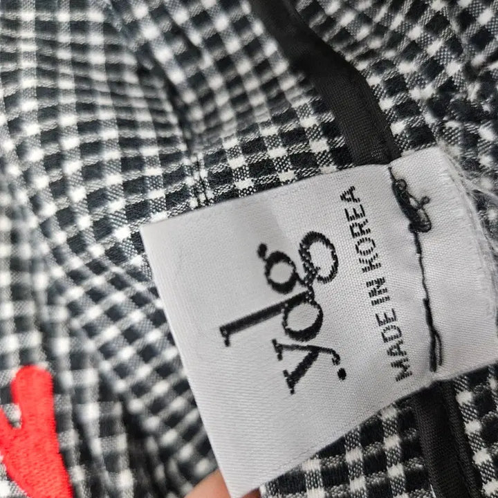 [SOLD OUT] 봄/체크무늬 부인복 자수장식 밑단뒷트임 바지/보