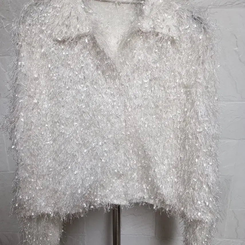 [BUNJANG] See-through Feather Cardigan / 시스루 깃털 가디건