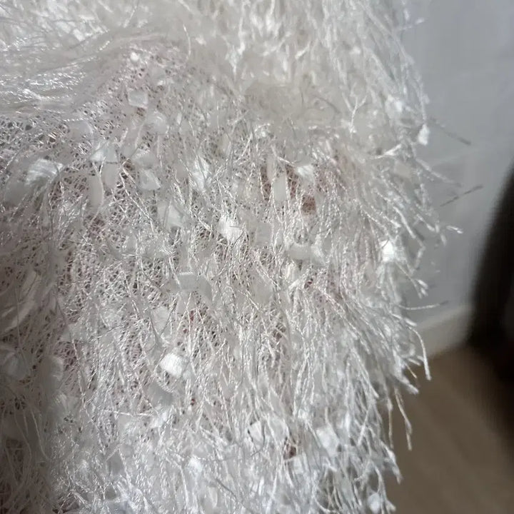 [BUNJANG] See-through Feather Cardigan / 시스루 깃털 가디건