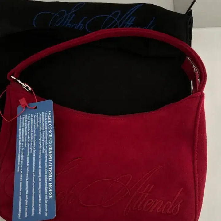 [BUNJANG] Attends Suede Top Handle Bag (Red) / attends 어텐즈 스웨이드 탑 핸들 백(레드)