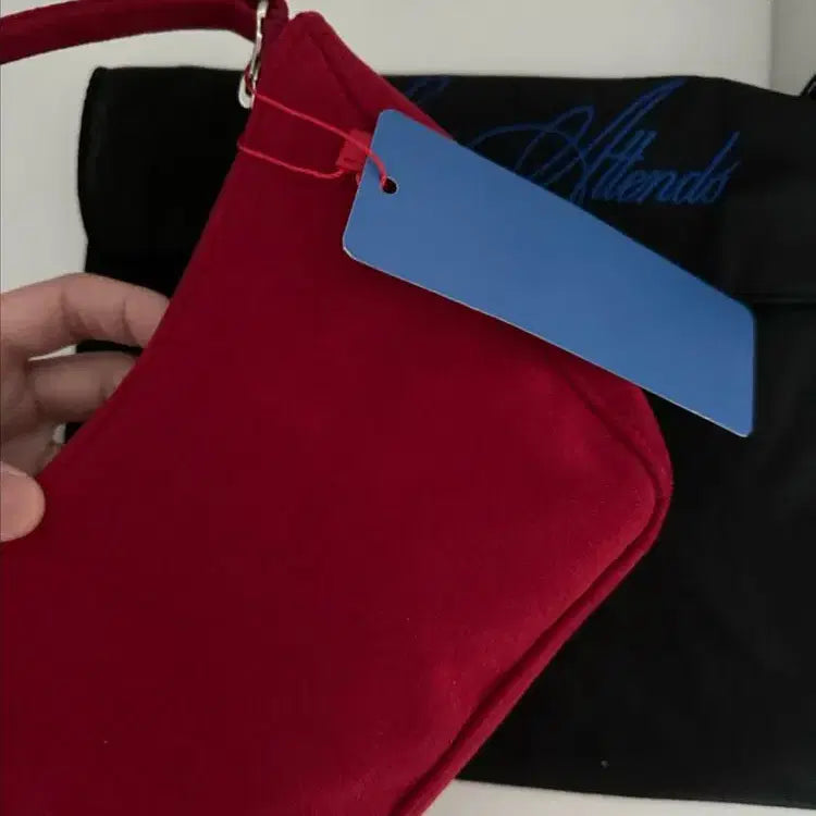 [BUNJANG] Attends Suede Top Handle Bag (Red) / attends 어텐즈 스웨이드 탑 핸들 백(레드)