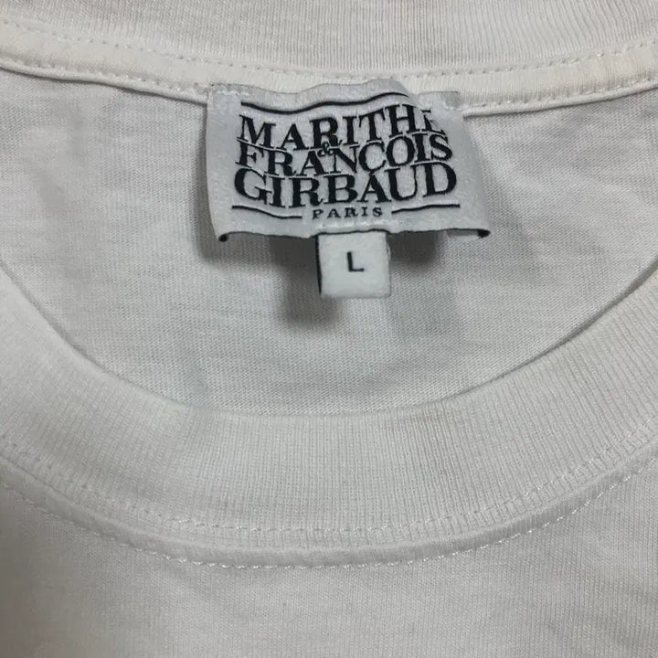 [SOLD OUT] 마리떼 프랑소와저버 스펠아웃 빅로고 화이트 반팔티
