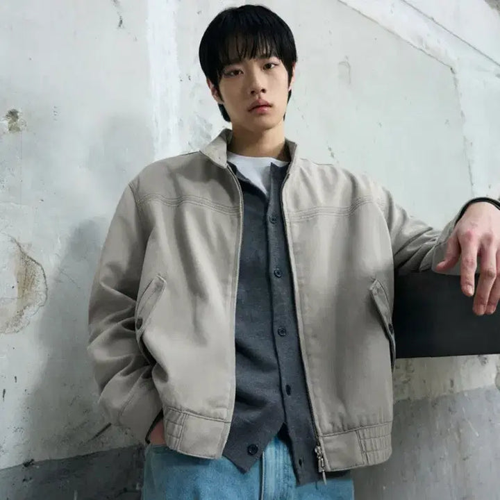 [SOLD OUT] (새상품)(L) 드로우핏 이글 해링턴 워싱 자켓[LIGHT GREY]판매