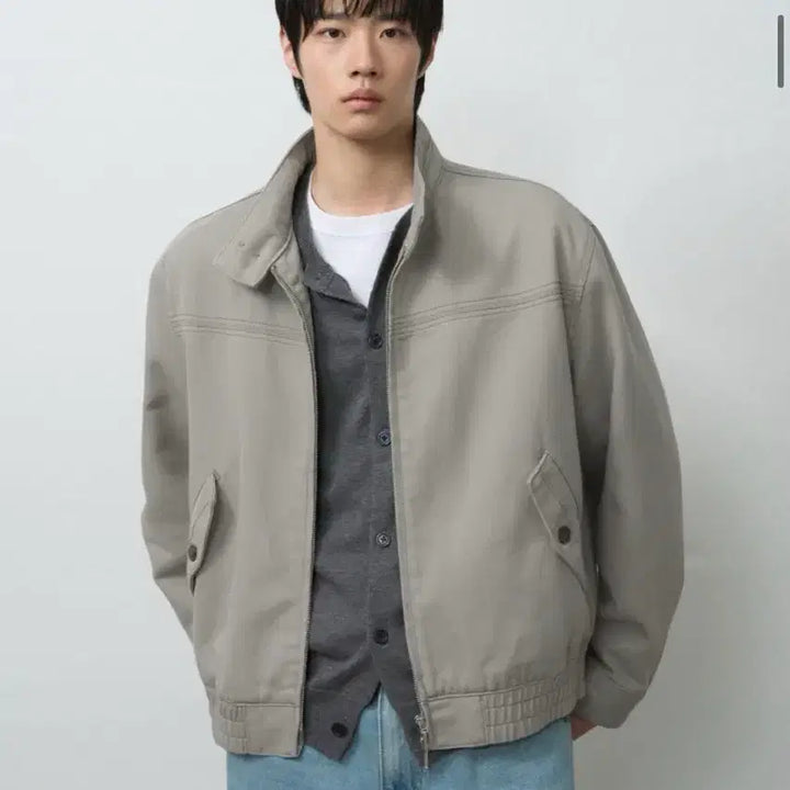 [SOLD OUT] (새상품)(L) 드로우핏 이글 해링턴 워싱 자켓[LIGHT GREY]판매