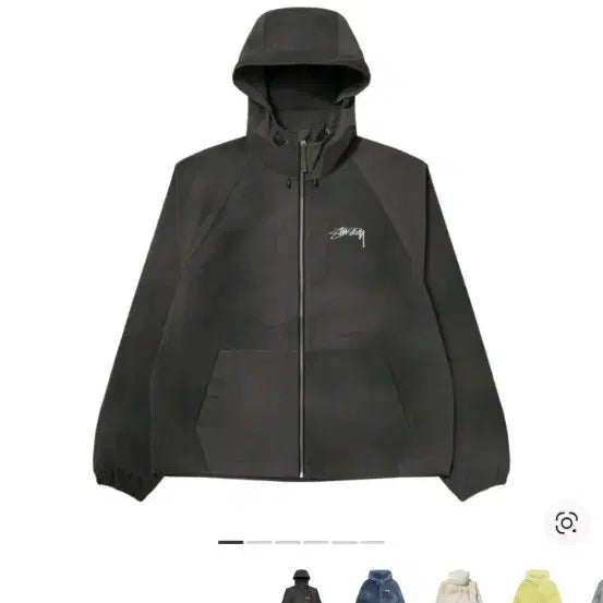 [BUNJANG] Stussy Korea Wave Dye Beach Shell Jacket Black M / 스투시 코리아 웨이브 다이 비치 쉘 자켓 블랙 m 새상품