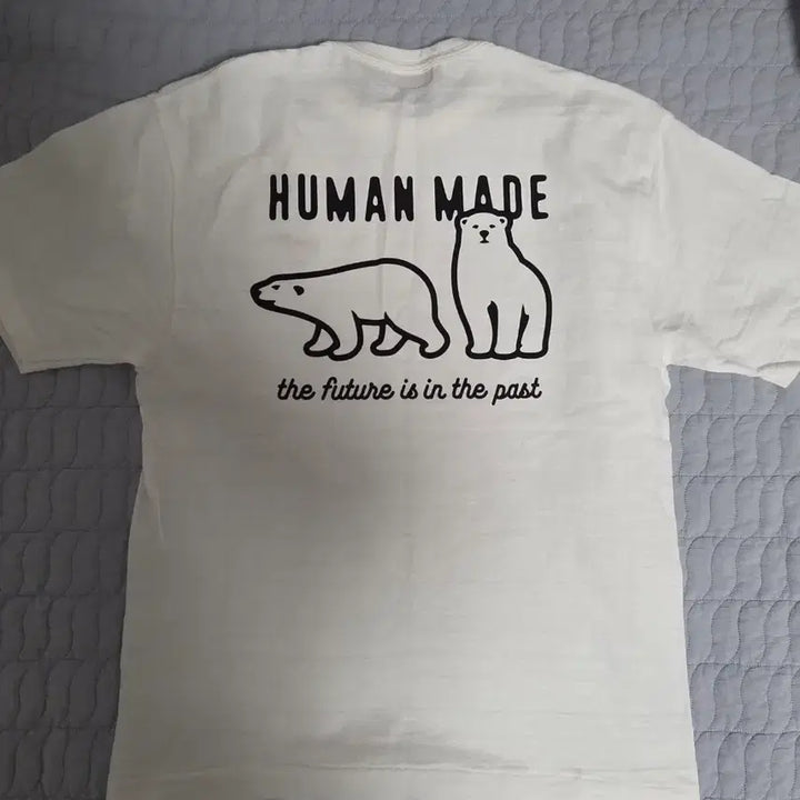 [SOLD OUT] HUMAN MADE 흰색 반팔 티셔츠 L
