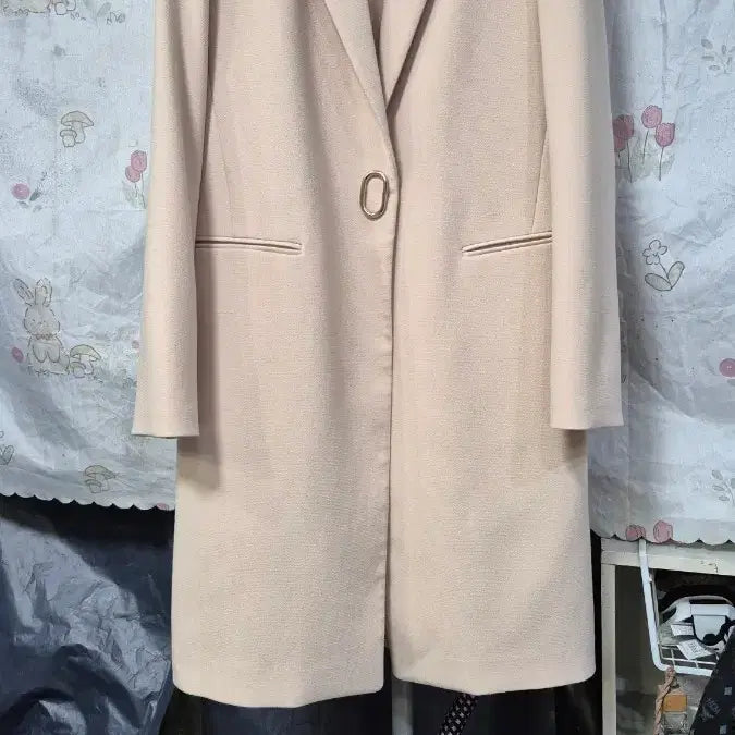 [BUNJANG] Zooc Beige Single-Button Coat / 쥬크    코트 ; 춘추~~간절기