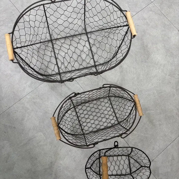 [BUNJANG] Vintage Iron Basket Set / 빈티지철재바구니세트