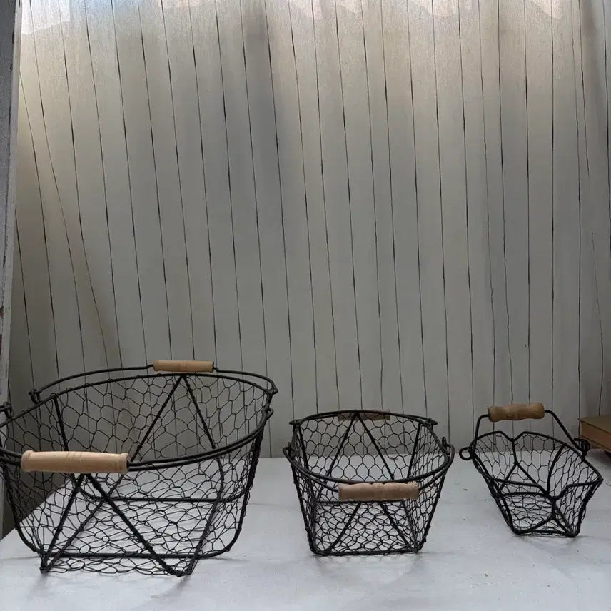[BUNJANG] Vintage Iron Basket Set / 빈티지철재바구니세트