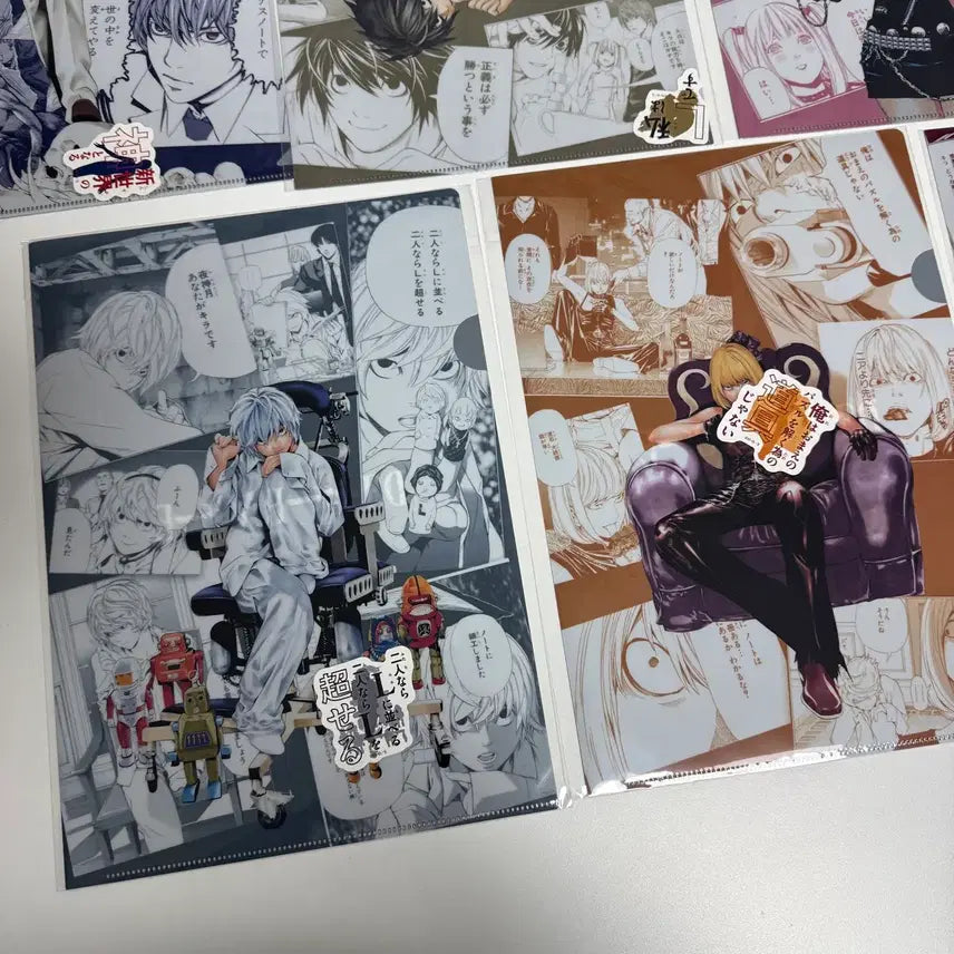 [BUNJANG] Death Note Clear File 7-Piece Set / 데스노트 클리어파일 굿즈 7종 세트