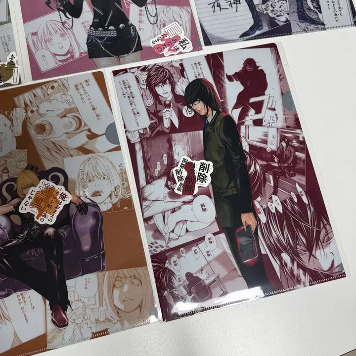 [BUNJANG] Death Note Clear File 7-Piece Set / 데스노트 클리어파일 굿즈 7종 세트