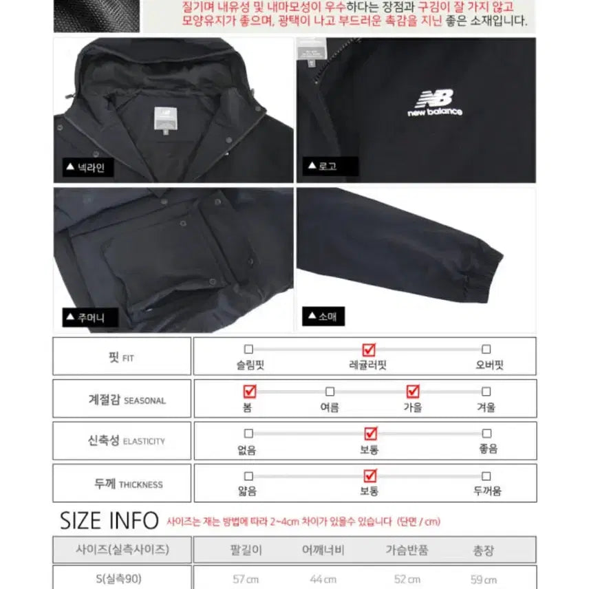 [SOLD OUT] 뉴발란스 블랙 바람막이