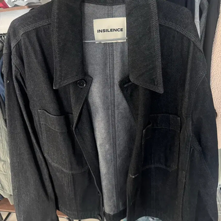 [BUNJANG] Insilence Black Denim Jacket / 인사일런스 블랙 데님 자켓