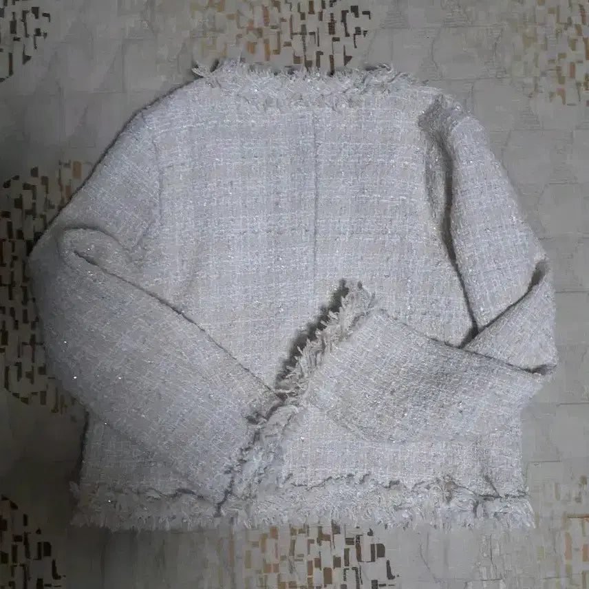 [BUNJANG] OZOC Ivory Tweed Jacket S / OZOC 아이보리 트위드 자켓 S