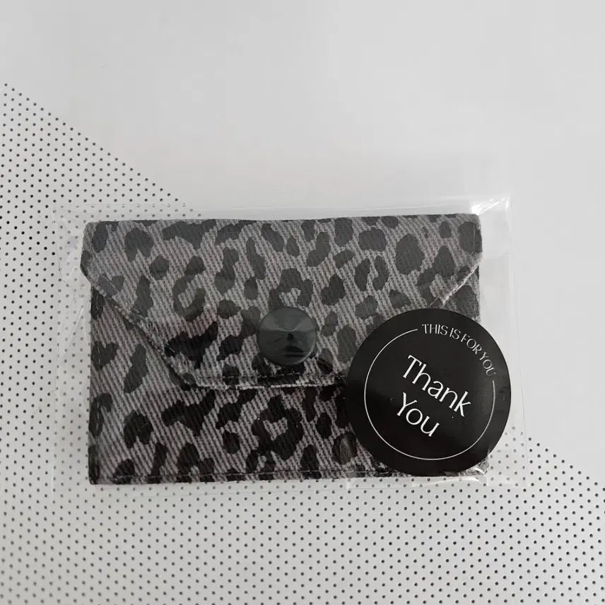 [BUNJANG] Leopard Print Snap Card Wallet / 카드지갑 똑딱이 호피무늬~
