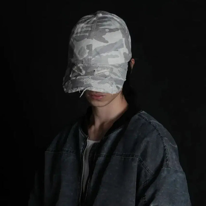 [BUNJANG] Positive Sensitive White Camo Ball Cap / 포스센스티브 화이트카모 볼캡