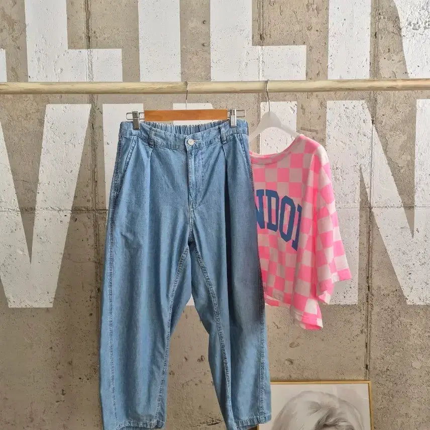 [SOLD OUT] 배기핏  시원 얇은 데님팬츠