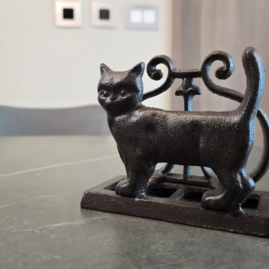 [BUNJANG] Vintage Cast Iron Cat Napkin Holder / 빈티지 주철 고양이 냅킨 홀더