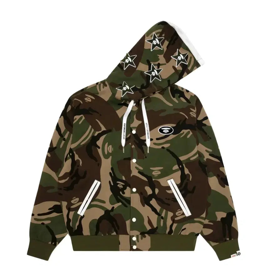 [SOLD OUT] AAPE 에이프 버튼 후디 카모플라주 그린