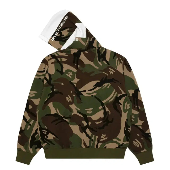 [SOLD OUT] AAPE 에이프 버튼 후디 카모플라주 그린