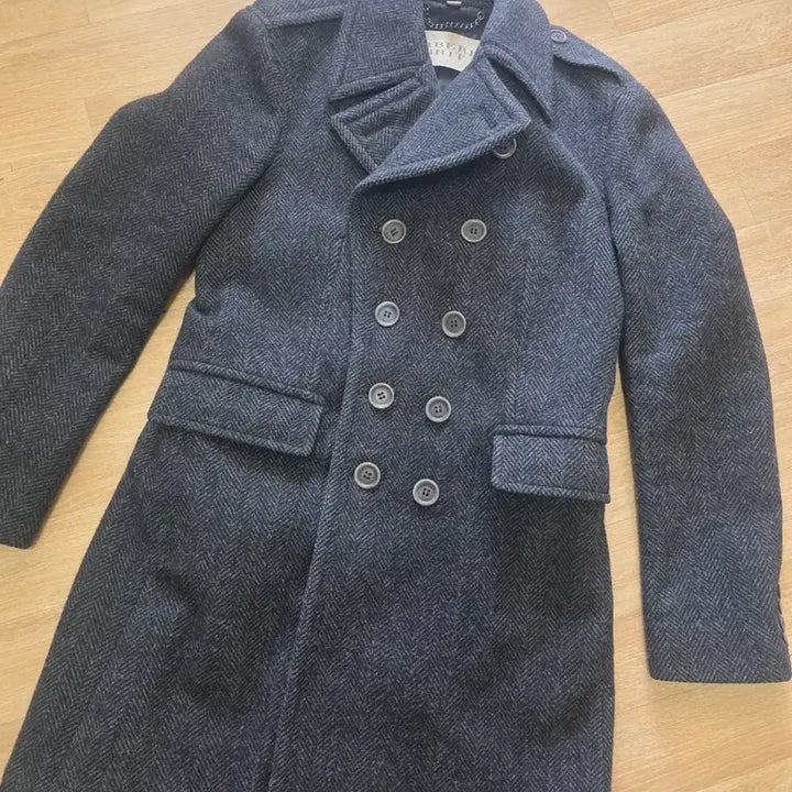 [BUNJANG] Burberry Brit Herringbone Double Coat / 버버리 브릿 헤링본 더블 코트정품