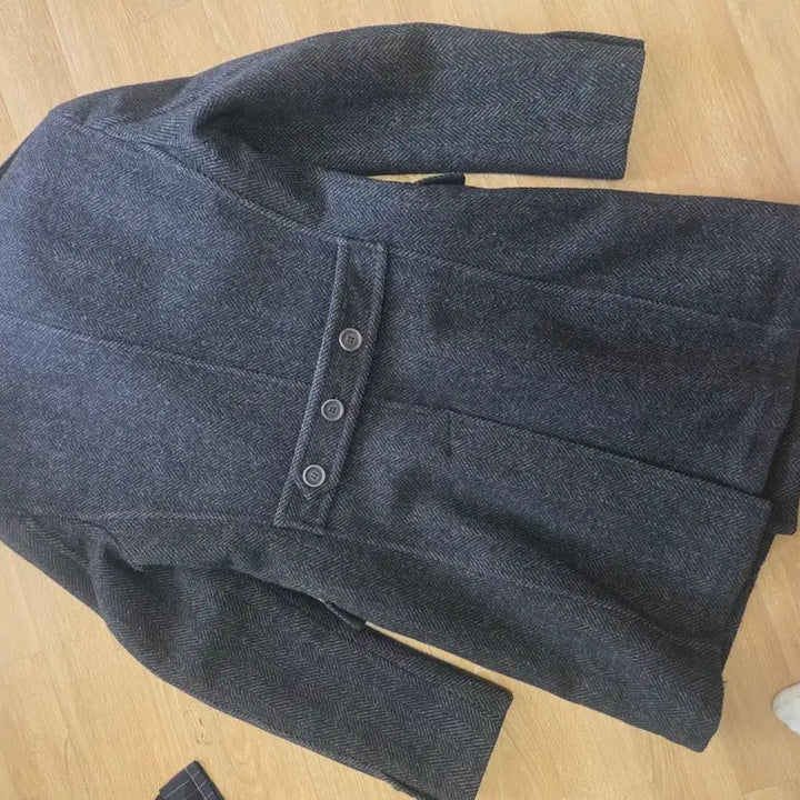 [BUNJANG] Burberry Brit Herringbone Double Coat / 버버리 브릿 헤링본 더블 코트정품