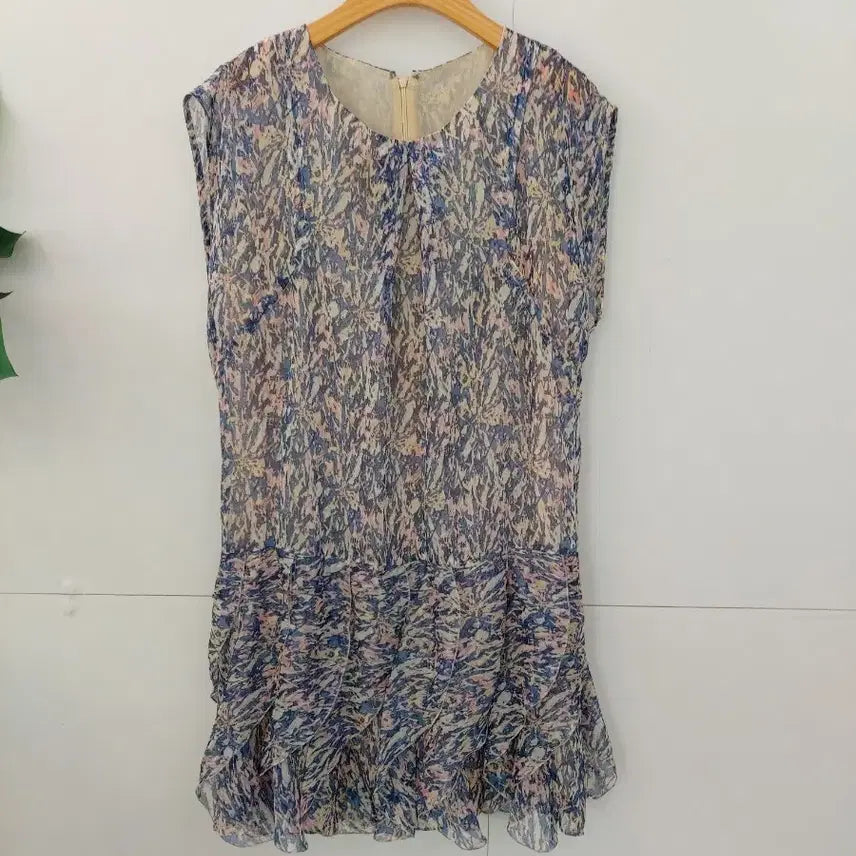 [BUNJANG] System Floral Pattern Chiffon Mini Dress / 시스템 플라워 패턴 쉬폰 미니 원피스 55