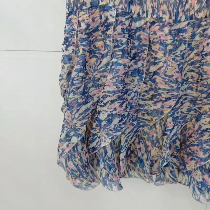 [BUNJANG] System Floral Pattern Chiffon Mini Dress / 시스템 플라워 패턴 쉬폰 미니 원피스 55