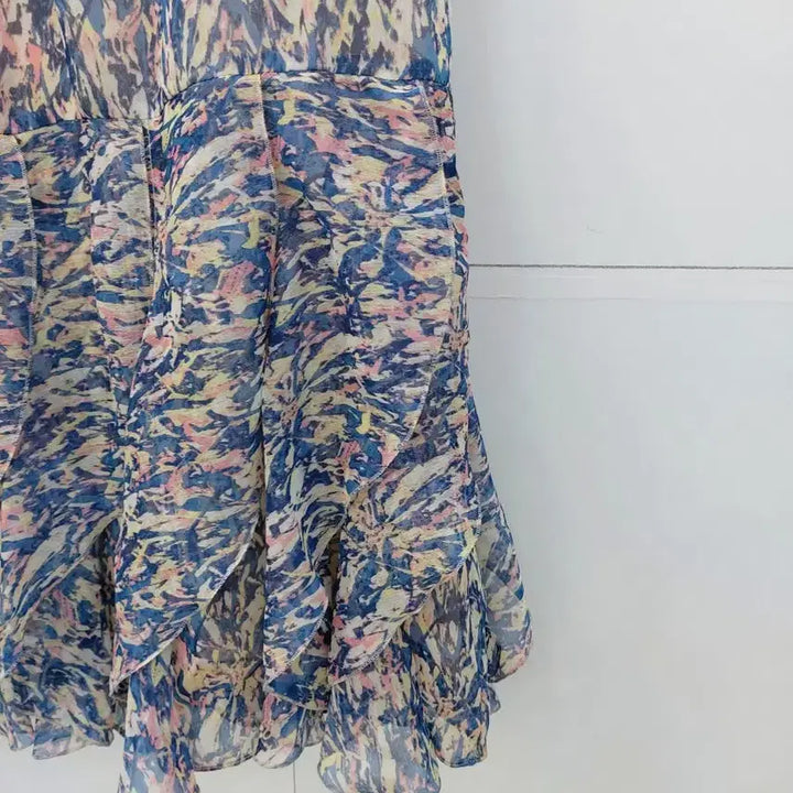 [BUNJANG] System Floral Pattern Chiffon Mini Dress / 시스템 플라워 패턴 쉬폰 미니 원피스 55