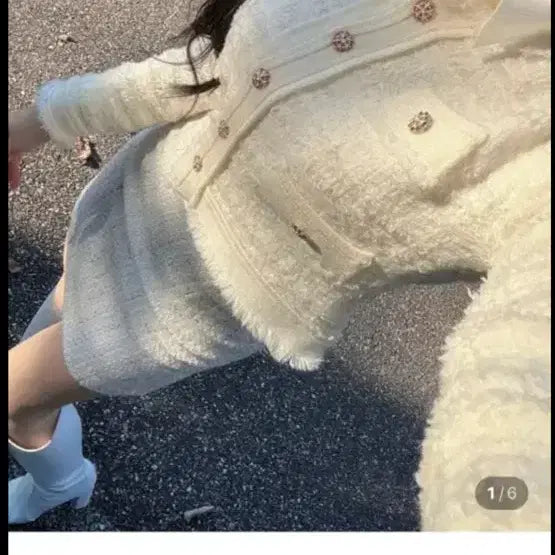 [BUNJANG] De Bella Snowflake Tweed Cardigan / DE BELLA 눈꽃 트위드 가디건 드벨라 수입의류