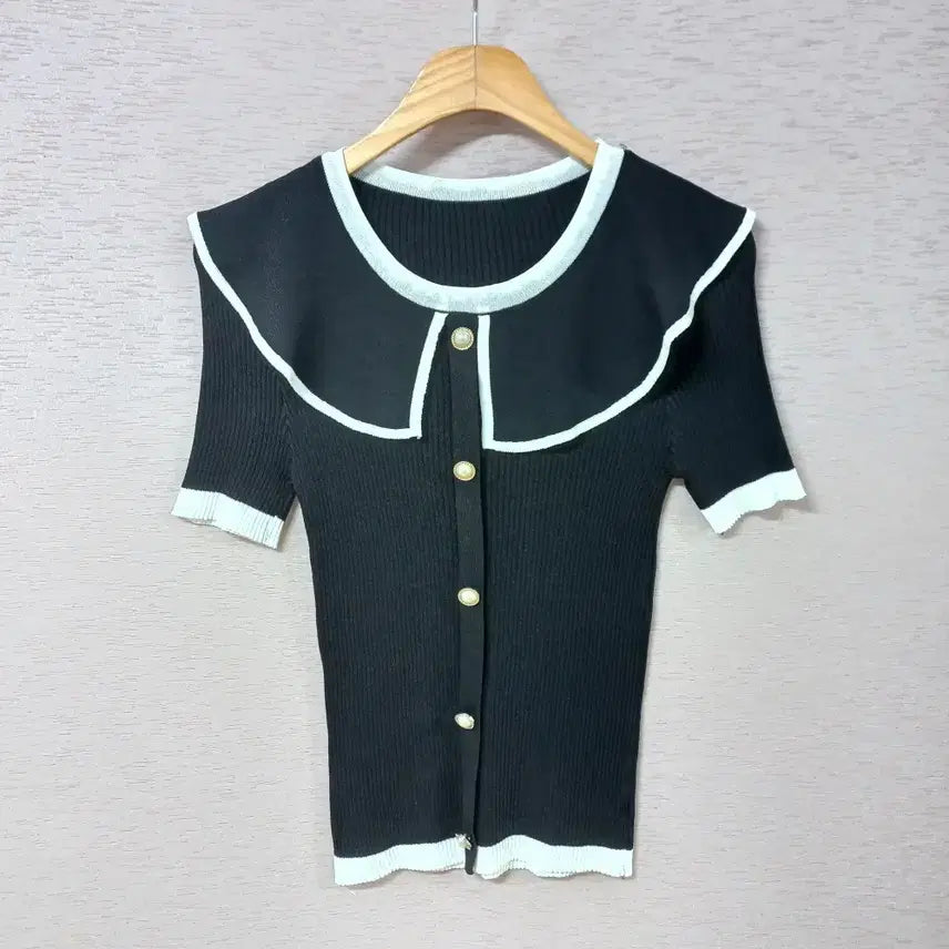 [BUNJANG] Black Knit Top for Women / B4-15/블랙 니트티 여성