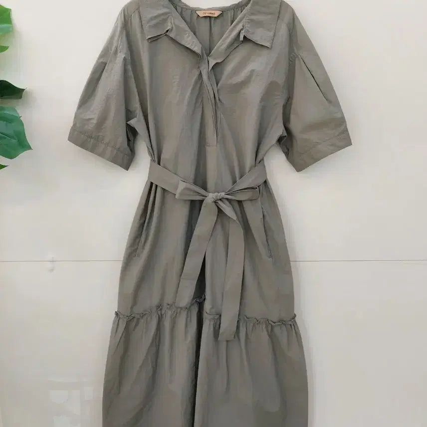 [SOLD OUT] CC collect 아노락소재 벨트 셔츠 원피스 55