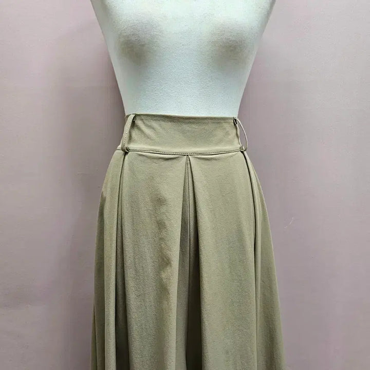 [SOLD OUT] 바스락 스판 베이지 핀턱 와이드 팬츠