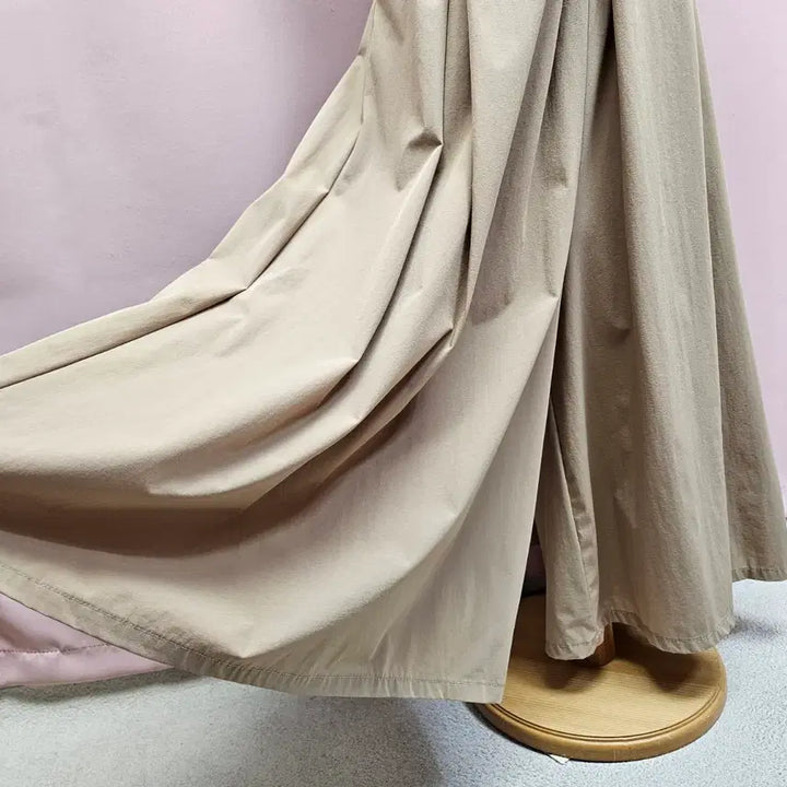 [SOLD OUT] 바스락 스판 베이지 핀턱 와이드 팬츠