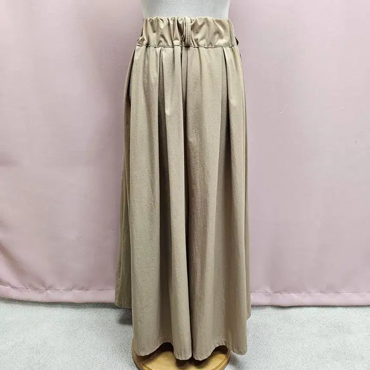 [SOLD OUT] 바스락 스판 베이지 핀턱 와이드 팬츠