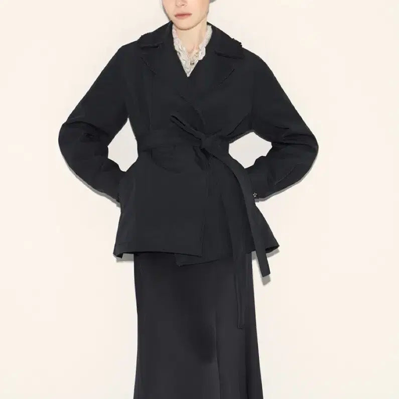 [SOLD OUT] 새상품)랑방 LANVIN COLLECTION 트리밍 벨티드 오픈 자켓