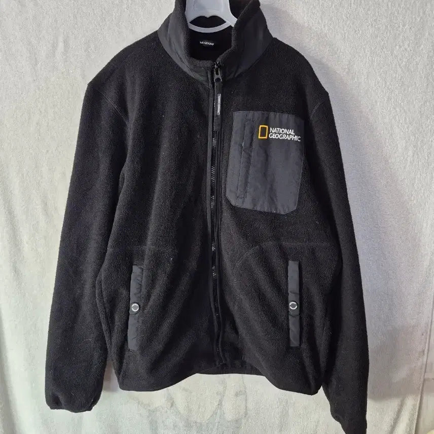 [BUNJANG] National Geographic Black Fleece Jacket / 85 내셔널지오그래픽 검정색 플리스 점퍼