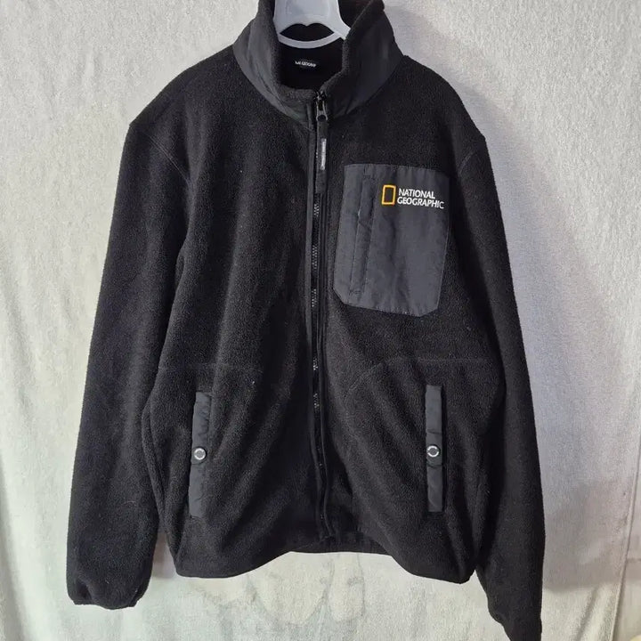 [BUNJANG] National Geographic Black Fleece Jacket / 85 내셔널지오그래픽 검정색 플리스 점퍼
