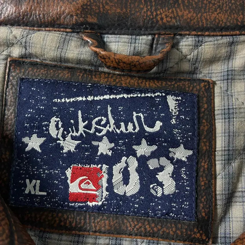 [BUNJANG] Quick Silver Western Leather Racing Jacket / Quick silver  퀵실버 90,s 웨스턴 레더 브라운 레이싱 자켓