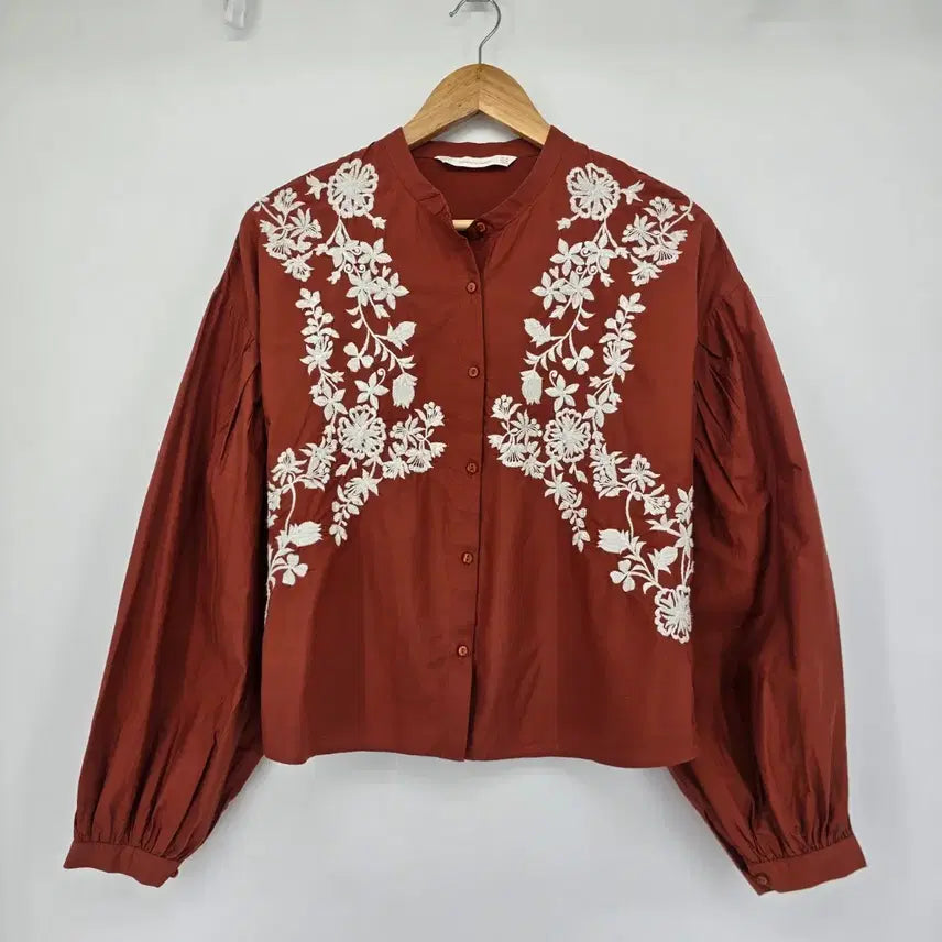 [BUNJANG] ZARA Embroidered Blouse / ZARA 자수 블라우스 (보헤미안 무드) [B30689]