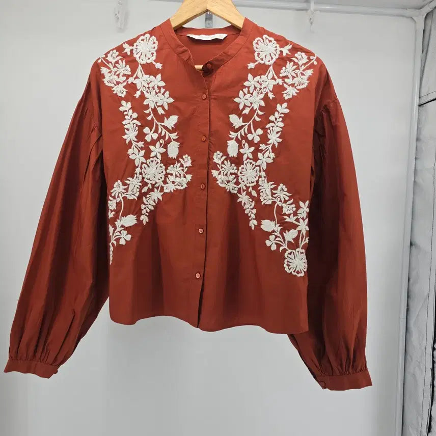 [BUNJANG] ZARA Embroidered Blouse / ZARA 자수 블라우스 (보헤미안 무드) [B30689]