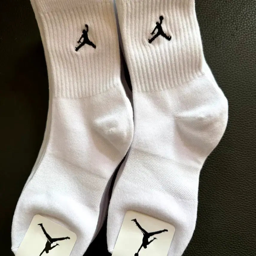 [BUNJANG] Jordan White Socks (10-Pair Set) / 조던 화이트 양말 10켤레세트 새상품